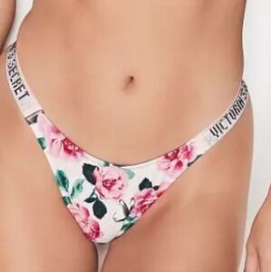 V.S.Fabulous Shine Strap Rhinestone Bling Brazilian Bikini Bottoms (Rose/Pink)-S